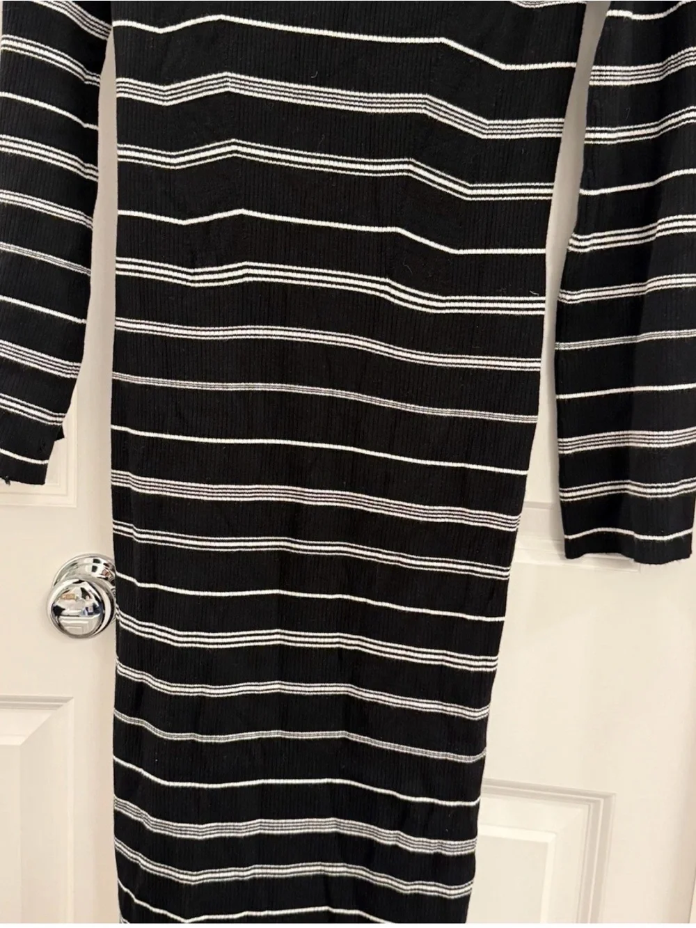 J.CREW Women's Striped Knit Long Sleeve Sweater Dress NWT Size Small